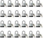 Lock, Laminated Steel Keyed Padlock, Keyed Alike Locks, Big Key Head, Normal Shackle Padlock-Pack of 24