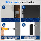 SereneLife Outdoor Wall Mailbox | 0.46 Cubic FT Locking Mailbox | Easy Installation, Secure Lock Mechanism | Ideal for Residential or Commercial Use | Wall Mountable 13.77" x 4.52" x 12.99 | Black