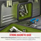 Collapsible Magnetic Parts Tray Set - 3 Different Size Tool Trays for Screw, Bolts, Nuts, Washers, Pins and Other Small Metal Parts, Mechanic Tool Gifts for Men - Olive Green