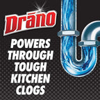 Drano Kitchen Granules Drain Clog Remover and Cleaner, 17.6 Ounce