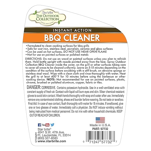 Star brite 57732 BBQ and Grill Grate Cleaner Spray, 32 oz