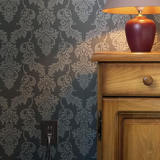 ENERLITES Elite Series Decorator Receptacle Outlet Child Safe Tamper-Resistant, Gloss Finish, Self-Grounding, 2-Pole, Residential Grade, 15A 125V, UL Listed, 61501-TR-DB-10PCS, Dark Bronze (10 Pack)