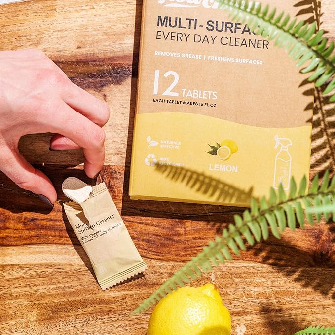 Multi Surface Cleaner Refills -All Purpose Cleaning Tablets-Makes 192 fl oz(12 x 16 Fl oz) Bottles of Spray Cleaner for Household&Kitchen Cleaning-Lavender Scent(Not Included Bottles)