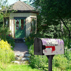 Violet Spring Floral Welcome Mailbox Covers Magnetic Oversized Purple Flowers Dragonflies Mailbox Cover Summer Post Box Cover Wraps Large Size 25.5 X 21 Inch for Home Yard Decorations