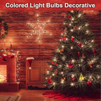 4 Pack 3.2 Inch T10 Pink Light Bulb, E26 Base Edison Bulbs Dimmable, AC 120V 60 Watt Equivalent Clear Glass Filament Bulb, Halloween Christmas Party Bar Colored Light Bulbs, UL Listed