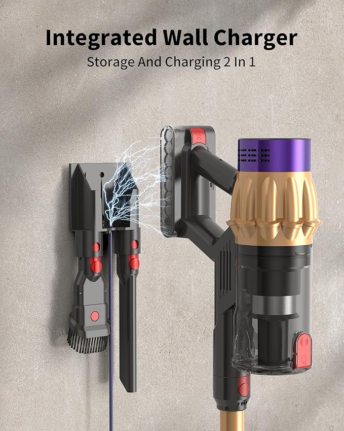 Cordless Vacuum Cleaner, 600W 50Kpa 70Mins, Vacuum Cleaners for Home, Stick Vacuum with Anti-Tangle Brush, Wall Mount Charge, Rechargeable Cordless Vacuum for All Floor/Sofa/Pet Hair/All Floor