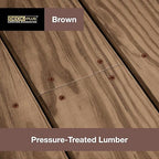 Deck Plus 1-5/8 Inch Epoxy Coated Exterior Wood and Fence Screws #8 x 1-5/8" Torx/Star Drive Included Coarse Thread, Outdoor Rust Resistant Decking Screw, Brown, XL Pack, 75 Pieces | 42665