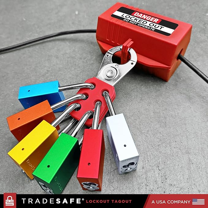 TRADESAFE Lockout Tagout Locks Set - 10 Green Aluminum Loto Locks, Lock Out Tag Out Padlocks Keyed Alike, 2 Keys Per Lockout Padlock, OSHA Compliant