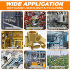 140PCS Compression Fittings Assortment kit - 1/4" of Brass Compression Sleeve Ferrule, Insert and Nuts,Used to Connect Lines for Air,Water,Fuel,Oil and Inert Gases