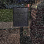 Post Mount Locking Mailbox with Code Lock - Large Capacity Security Password Metal Lock Mailbox - Waterproof Vertical Drop Mail Box Outdoor