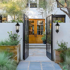 Outdoor Wall Lantern, 14 Inch Porch Light Fixtures with Seed Glass Shades, Waterproof Exterior Wall Lights, Mounted Outside Lighting for House Farmhouse Patio Doorway Garage (E26 Base Max 40W)