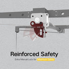 Overhead Garage Storage Rack for 8-10ft Ceiling, Heavy-duty 4x4 FT Garage Ceiling Storage Racks with Safety Lock, Ideal for Storage Mounted Lift System and Storage Organizer, 250lbs Capacity