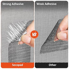 Black Screen Repair Tape, 2" X 180" (15FT) Window Screen Door Repair Kit, Strong Adhesive Fiberglass Patch Tape Mesh