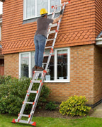 Ladder, A Frame 5 Step Ladder Extension, 17 Ft Anti-Slip Multi Position Ladder, Storage Folding Ladder, 330 lbs Security Load Telescoping Aluminum Ladders for Stairs Home Indoor Outdoor Roof