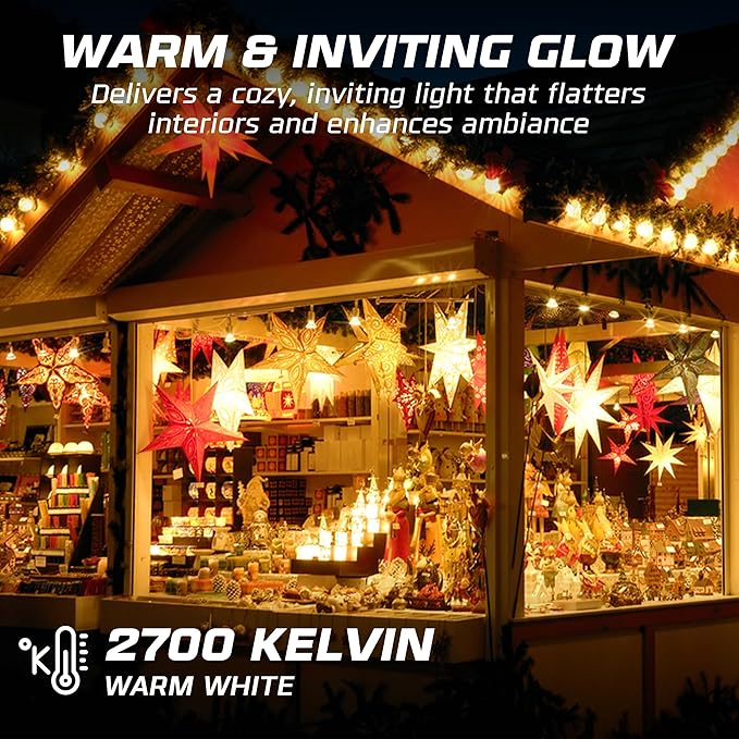 OHLECTRIC Ceramic White Night Light Bulbs (10-Pack) 11W 14 Sign Bulb, Decorative Light Bulbs, E26 Medium Base, Colorful Bulbs, Dimmable, Sign Replacement Lamp for Indoor & Outdoor Use. Avg Hours 5000