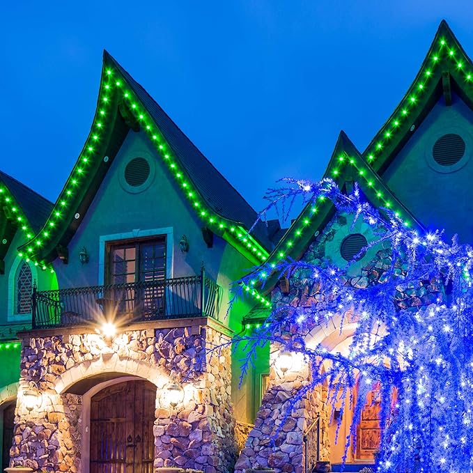 Wintergreen Lighting 25-Pack OptiCore C9 LED Green Light Bulbs - Replacement Christmas Light Bulbs, Halloween, St. Patrick's Day, E17 Base (Faceted)