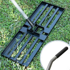 30" x 10" Stainless Steel Lawn Leveling Rake for Soil, Heavy Duty Lawn Leveler Tool for Yard with Adjustable Steel Handle up to 85", Yard Leveling Landscape Rake, Ground Leveler for Garden-Golf Course