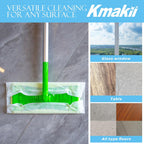 KMAKII Dry Sweeping Cloths - 90 Counts, Electrostatic, Non-Woven, White, 11.81x8.66 Inch, Disposable, Dry Mop Refills for Floor Mopping and Cleaning