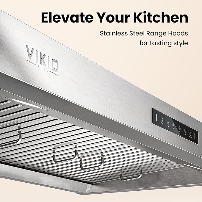 42 inch Range Hood,900 CFM Powerful Vent Hood,Under Cabinet Range Hood with 1.5 Sones Quiet, Gesture Control+Delay Shutdown,Stainless Steel Hood Vents for Kitchen,Dishwasher-Safe Filters
