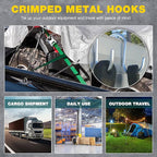 Bungee Cords with Hooks 21" 50 Pack, Heavy Long Duty Rubber Tarp Straps with Crimped S Hooks for Securing Cargo, Tarps in Extreme Weather, Max Stretch 1.5X & Max Load Capacity 185 LBS