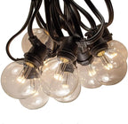 Hometown Evolution, Inc. 25 Foot C9 Commercial LED G50 Globe String Lights with 20 LED G50 Clear 2 Inch .6 Watt Bulbs and Black Wire