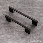 Alzassbg 5 Pack Oil Rubbed Bronze Cabinet Pulls, 10 Inch(256mm) Hole Centers Rectangle Cabinet Handles Kitchen Pulls for Drawers and Cabinets AL3051ORB