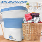 PURE CLEAN Portable Washing Machine Mini Washer Lightweight Collapsible Bucket - Perfect for Camping, Travelling, Apartment