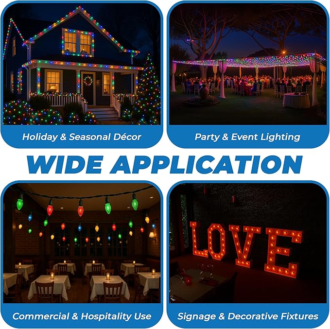 OHLECTRIC Halloween Light Bulbs (4 Pack – Orange), 7 Watt Mini Bulbs – E12 Candelabra Base, Non-Dimmable, 120 Volts – C7 Night Light Lamp Replacement Bulb for Salt Lamps, Window Candles, Holiday Decor