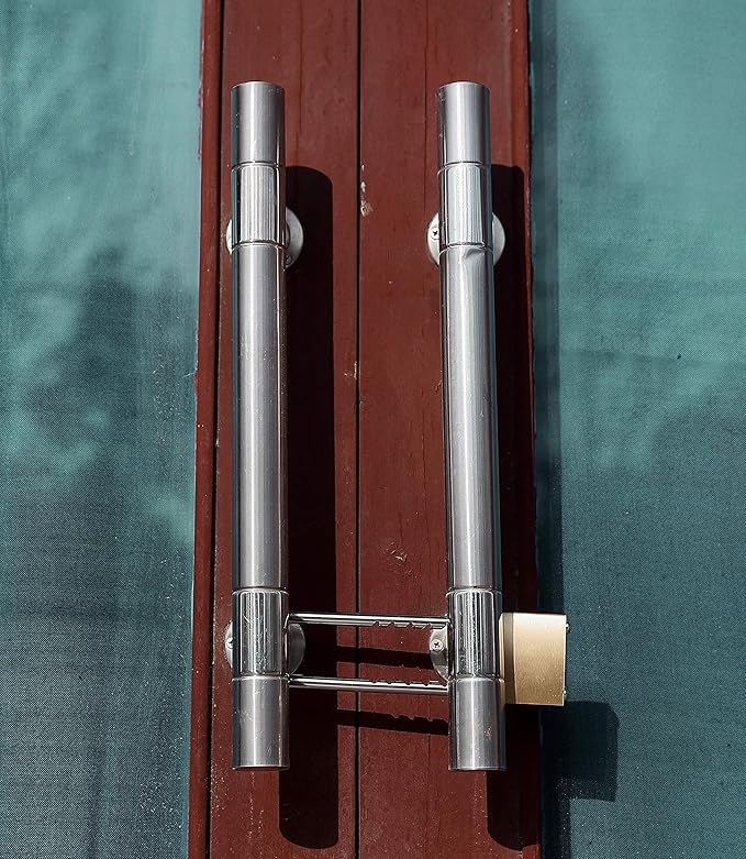 Solid Brass Padlock, 2 inch Wide Body, Outdoor Lock with Removable Adjustable-Length Shackle