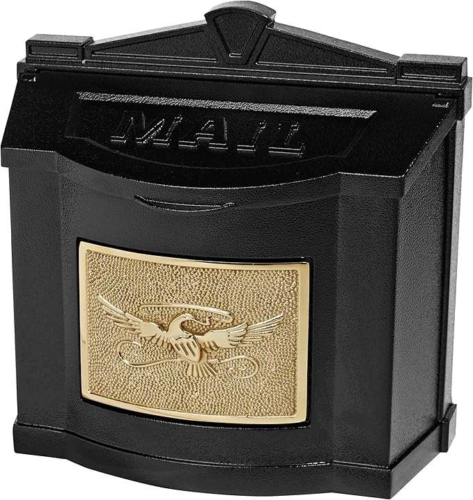 Gaines - Wallmount- Black with Polished Brass Eagle