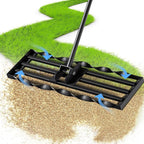Lawn Leveling Rrakes (17x10 inch),Lawn Leveling Tool ,Spiral Patented Design with a 72" Handle rake, Suitable for backyards, Gardens, Golf Courses, Farms, Pastures