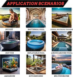 2000W Bathtub 316SS Immersion Water Heater with Temp Control & GFCI – Submersible Electric Heater for Above-Ground Pool, Bucket, Baptistry, Spa, Hot Tub, Baptismal Pool and Inflatable Pool