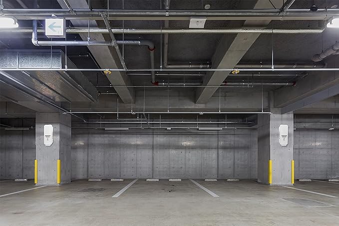 PRO&Family Fire Extinguisher Cabinet Fire Extinguisher Box Outdoor Fire Cabinet Mounted Fire Extinguisher Cabinet Fire Extinguisher Cover (1, White with Clear Pull-Cover, 5 lb)