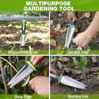 WORKPRO Hori Hori Garden Knife, Garden Tools with Oxford Sheath, 7" Stainless Steel Blade with Cutting Edge, Multi-Purpose Weed Puller tool with Hanging Hole for Planting, Weeding, Digging