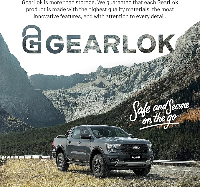 GearLok UnderSeat Truck Locker – Secure Under Seat Storage for Ram 1500 Trucks – Lockable Truck Organizers and Storage for Tools, Ammo and Equipment (Fits 39.5"x12"x4.5" Interior)