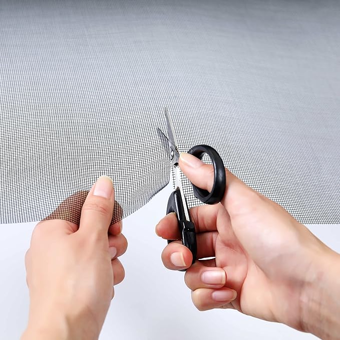 Fiberglass Screen Mesh 36"x84", Doors and Window Screen with Rolling Tools Screen Retainer Spline 0.14"×30', DIY Custom