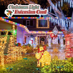 Feekoon 40FT Outdoor Extension Cord with Timer,1 to 3 Way Extension Cord Splitter,16AWG SJTW Heavy Duty 3 Plug Green with Multiple Outlets and Weatherproof Covers for Halloween Christmas