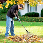 2 Packs Garden Rake for Leaves – Heavy Duty Metal Leaf Rake for Lawns with Adjustable Handle (33"-69") & Expandable Head (8"-15") – Durable for Lawn, Shrub, Garden Beds – Essential Gardening Tools