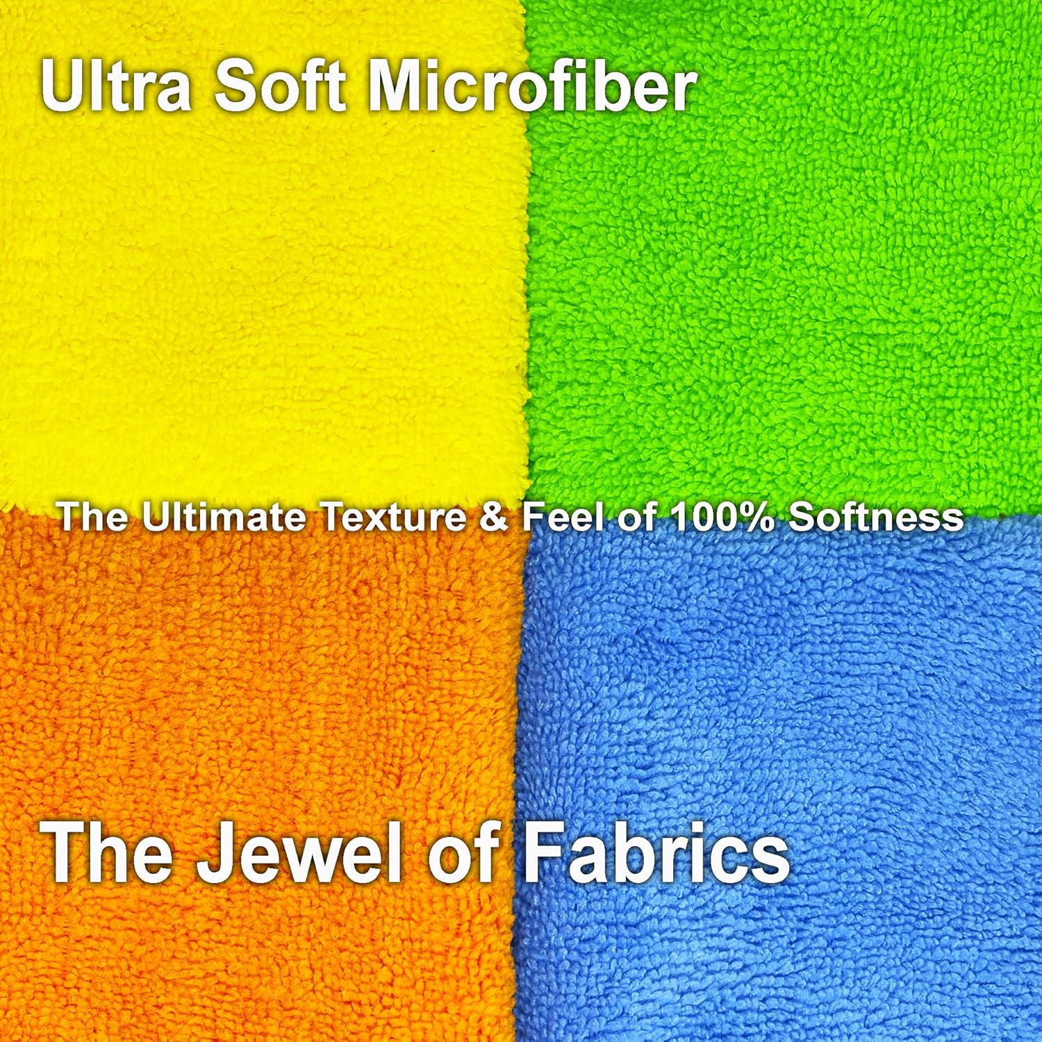 Microfiber Cleaning Cloths - 36 Pack, 16x16 Reusable, Lint-Free, Highly Absorbent Towels for Home, Kitchen, Car Detailing & Windows - Soft, Durable, Washable Cleaning Rags (Mix Color, 16" x 16")