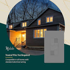 TOPGREENER Kalide Combo Dimmer Switch with 3-Speed Fan Control, Light and Fan Combination Switch, Single Pole, 2.5A, 200W LED/CFL, Neutral Wire Not Required, TGDSFS3-GY, Gray