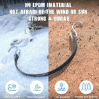 KJE 10Pack (10'', 15", 21", 31") Rubber Bungee Cords with S Hooks - Heavy Duty Black Bungee Straps, EPDM - Load 180 lbs, Outdoor Tie Downs, Securing Tarps & Canvases & Cargo in Cold Hot Climates