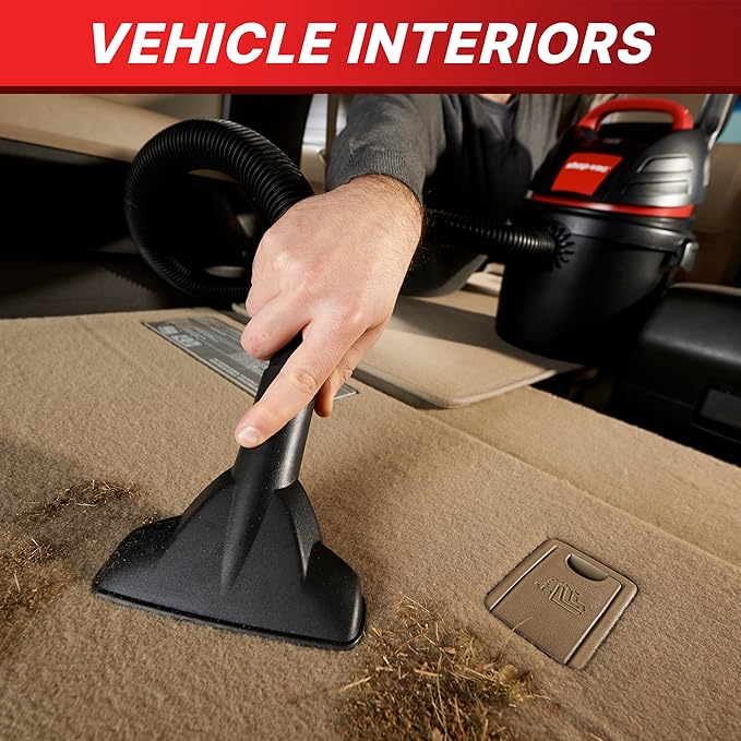 Shop-Vac 9303511 2.5 Gallon Wet Dry Vacuum, 2.5 Peak HP, 1.25 Inch Diameter x 4 Foot Hose, 12 Ft Cord Length, Wall Mounted, Includes Filters, Ideal for Jobsite, Garage, Car & Workshop