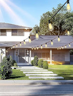 ST38 Replacement Bulbs 10-Pack - 7W E12 Candelabra Base Clear Glass Light Bulbs, Vintage Incandescent for Outdoor String Lights, Patio, Garden Decor