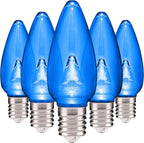 HLO Lighting Smooth C9 Christmas Lights | Blue LED Bulbs for Indoor & Outdoor Christmas Decor | Set of 500