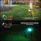 Solar Outdoor Lights,40 LEDs Color Changing RGB Solar Landscape Path Lights,USB & Solar Powered Multicoloured Spotlights,14 Colors Auto Cycling Spotlights for Yard,Garden,2 Pack
