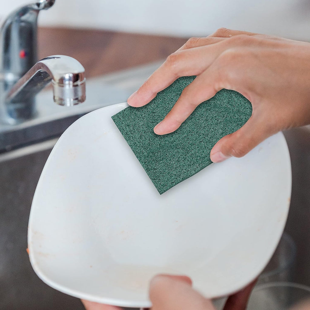 100 Pack Heavy Duty Scouring Pads 3x4 Inch – Green Scrubbing Pads, Non Scratch Bulk Scrub Pads for Kitchen, Dishes, Pots, Pans, Grill & Household Cleaning – Reusable Multipurpose Scrubber Pads