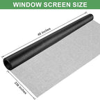 48"X236" Window Screen Replacement Kit, 6 in 1 Window Screen Door Repair Kit, Replacement Window Screens, Fiberglass Patio Screen Mesh for Porch Sliding Door, Rolling Tool Hook Spline Cutter Ruler