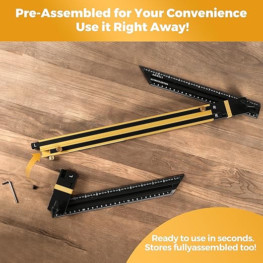 Stair Tread Template Tool (Brass/Black) Stair Tread Measuring Tool - Stair Tread Jig - Stair Tread Gauge - Modern Stair Template Tool