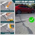 Self-Leveling Cement Crack Filler, Fast Drying Concrete Crack Filler, Gray Asphalt Crack Filler, Waterproof Concrete Crack Repair Sealer for Sidewalks, Driveways, and Foundation Cracks -7 Pack