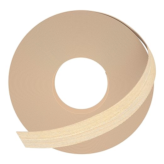 GSCIT Club Maple Edge Banding, 1 inch x 25ft Wood Edge Banding Pre-glued Flexible, Veneer Tape Banding for Cabinet Repair Furniture Restoration